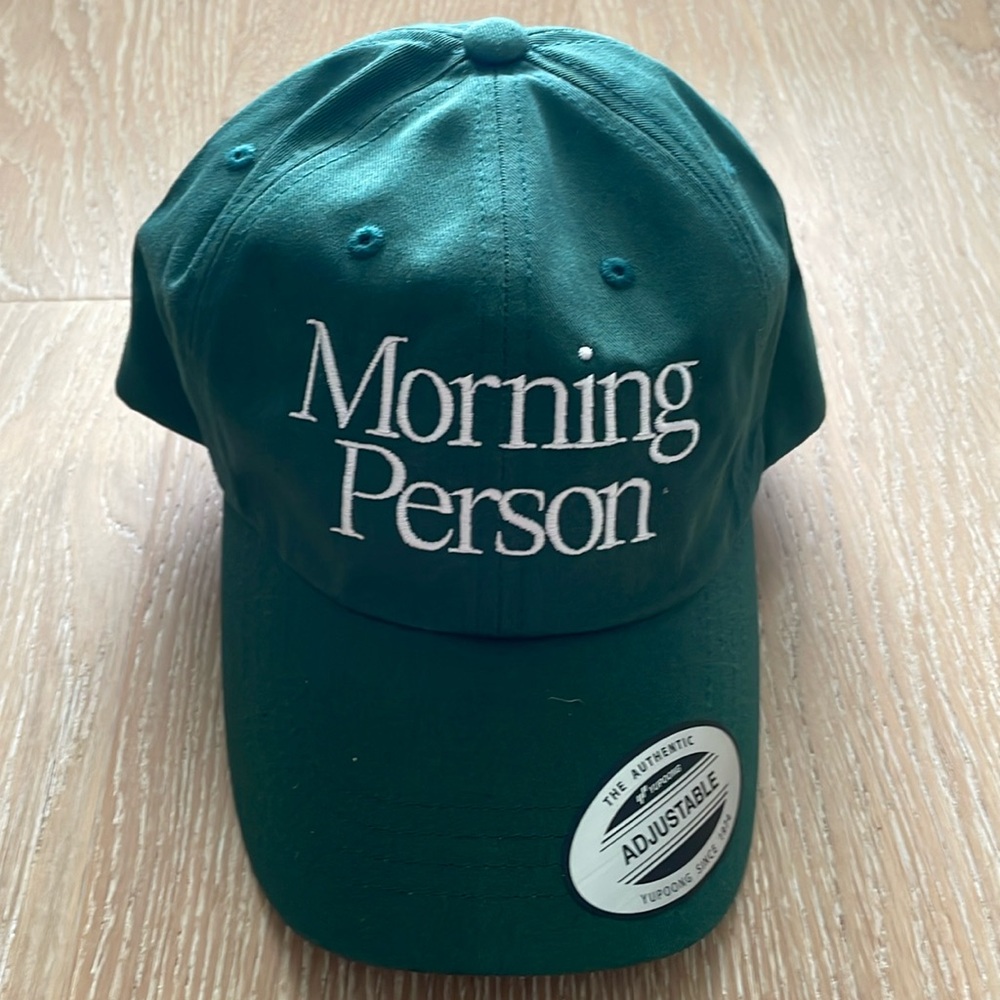 New Morning Person Athletic Green AG1 Adjustable Cap